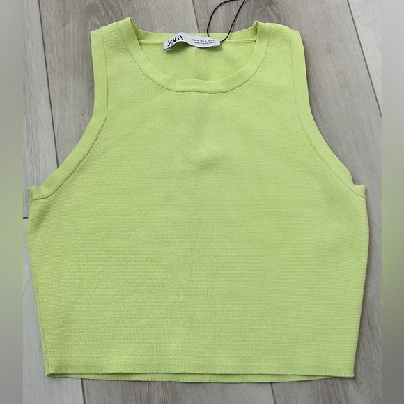 Zara Tops - Zara Knit Neon Crop Top